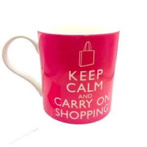 Keep Calm And Carry On Shopping Ceramic Coffee Mug by Kent Pottery NWT